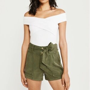 A&F Off-The-Shoulder Cross-Front Bodysuit
